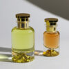 golden perfume bottles