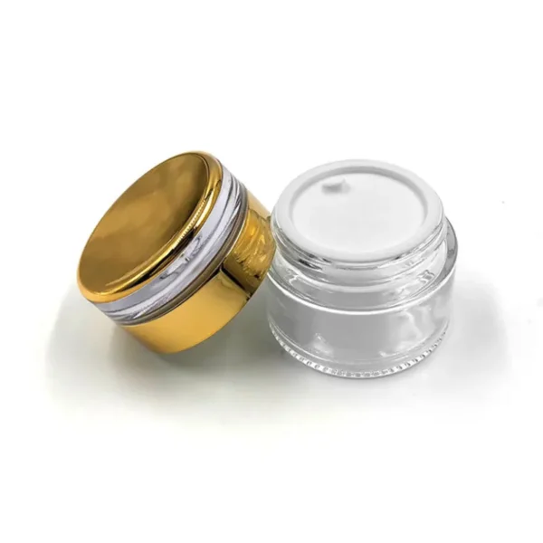 50ml cosmetic containers, clear glass cosmetic jars