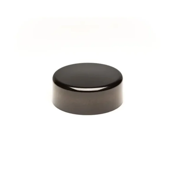 black glass cosmetic jars