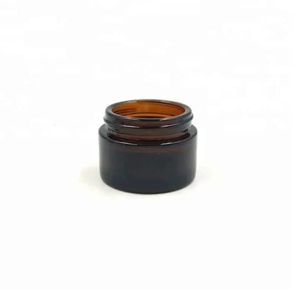 amber cosmetic jars