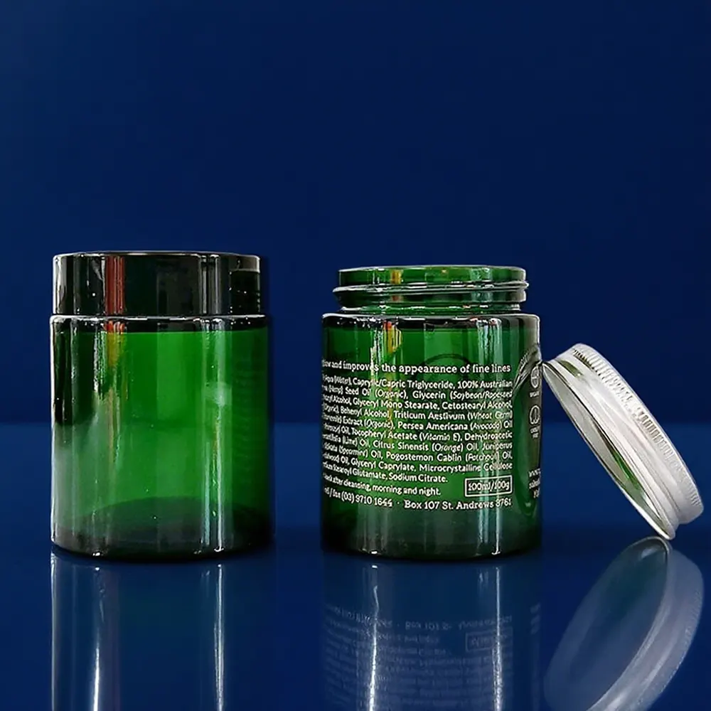 custom skincare packaging, glass face cream jars