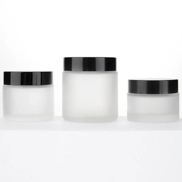 glass makeup jars