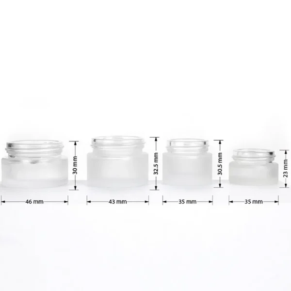 glass makeup jars