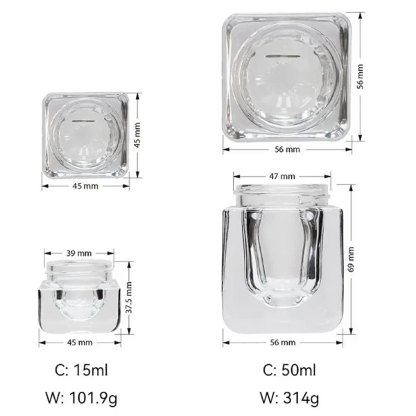 makeup glass containers