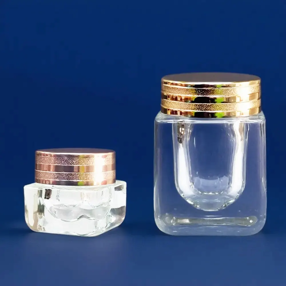 luxury glass cosmetic jars