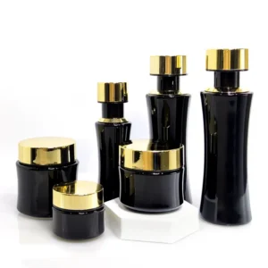 luxury skincare packaging, cosmetic bottles glass