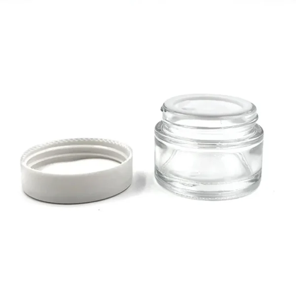 1 oz cosmetic glass jars with lids