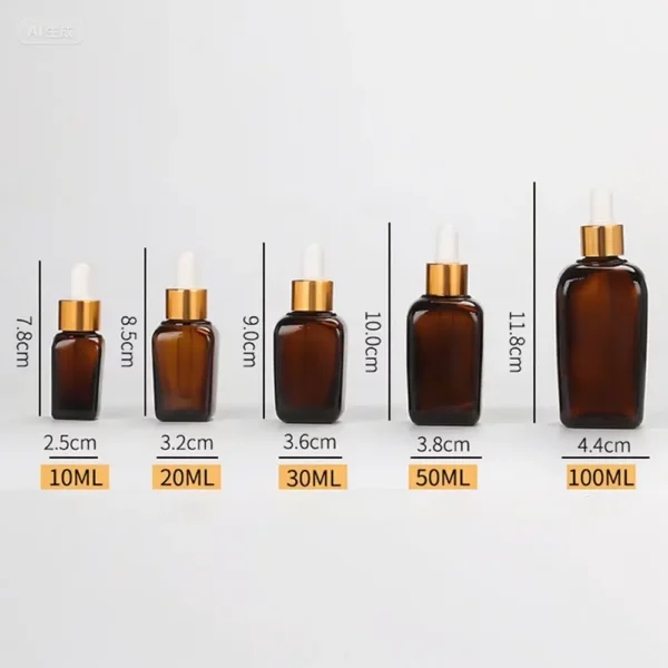 amber glass bottles with dropper