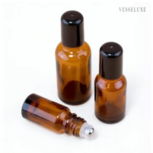 Botellas de vidrio ámbar enrollables