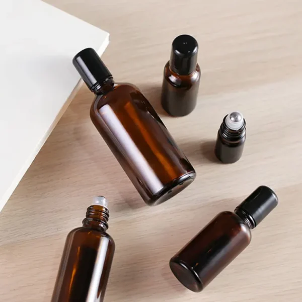 amber glass roll on bottles