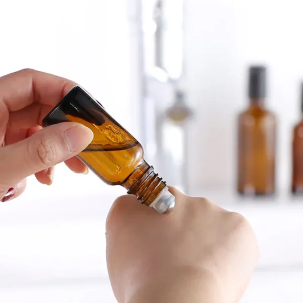 glass bottle with roller top
