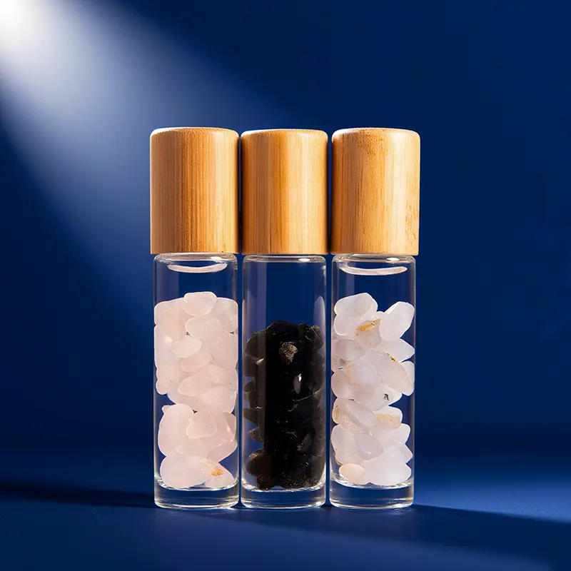 clear glass roller bottles