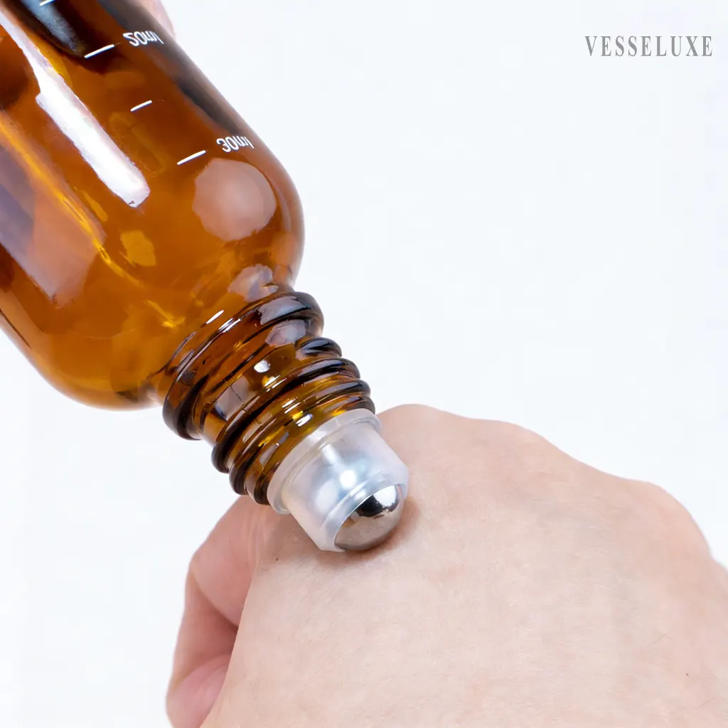 Frascos de vidrio ámbar para aceites esenciales