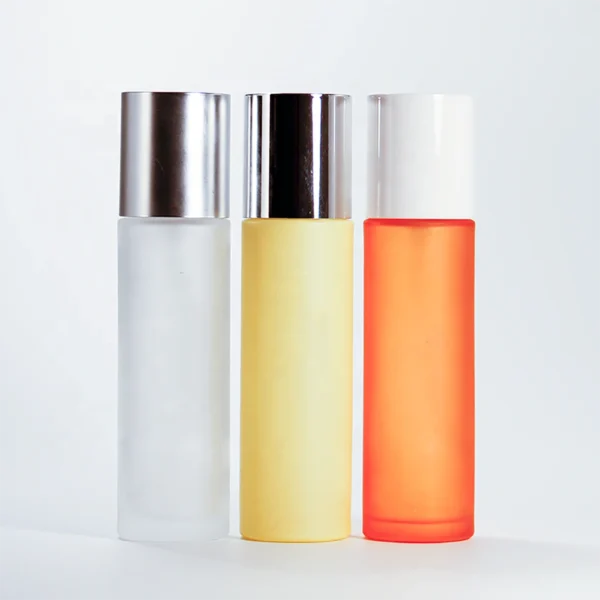 glass bottle with pump