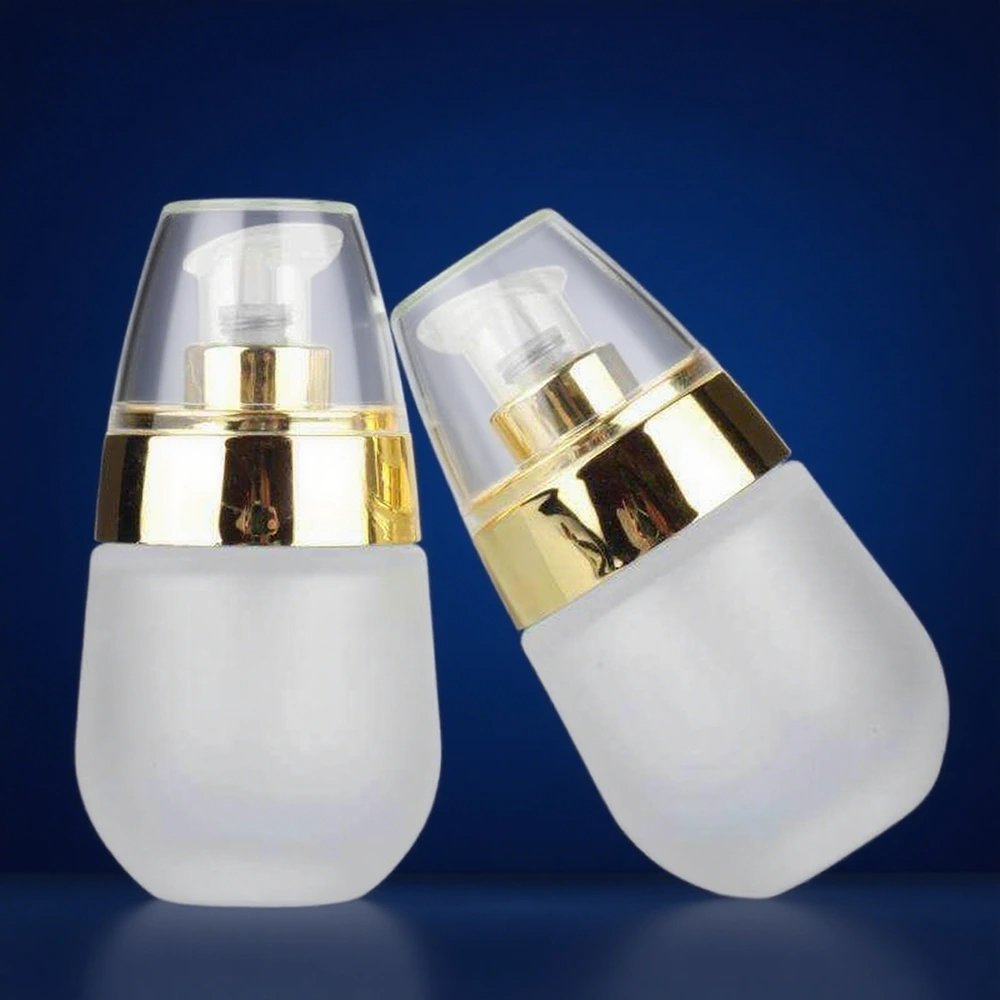 glass bottles with pumps