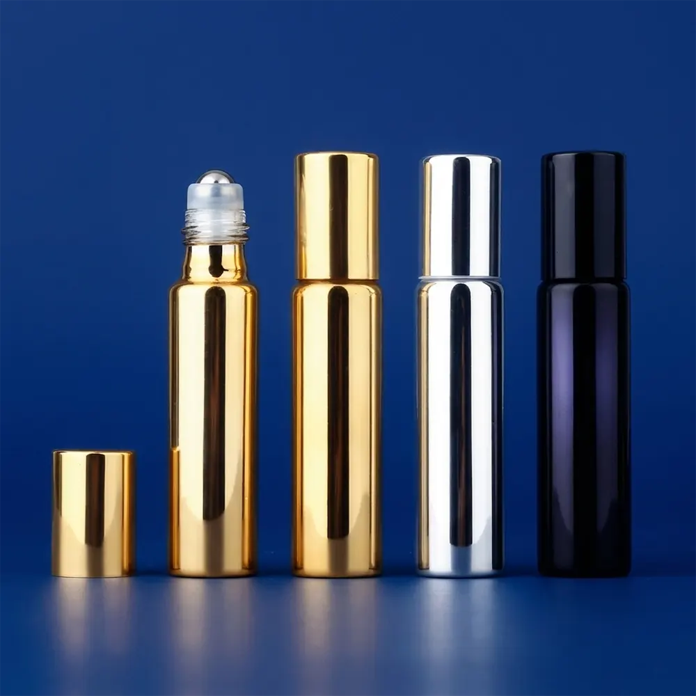 стъклени бутилки с ролкови топки