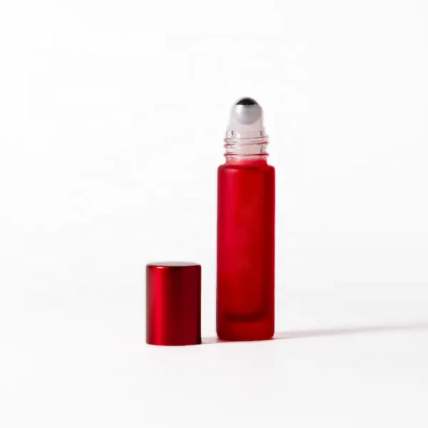 ⁦3ml 6ml 10ml Red/Green Frosted Glass Roll On Bottles⁩ – תמונה ⁦2⁩