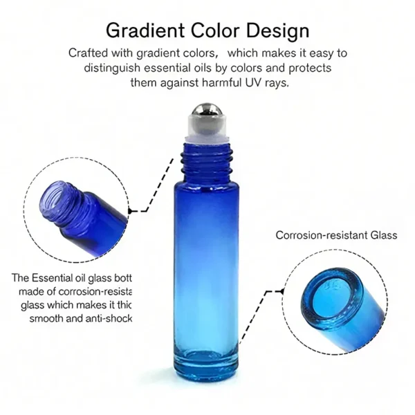empty glass roll on bottles