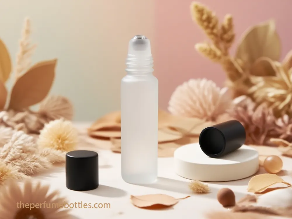empty glass roller bottles