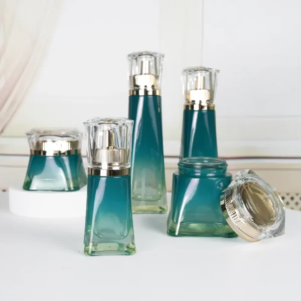 empty skincare bottles