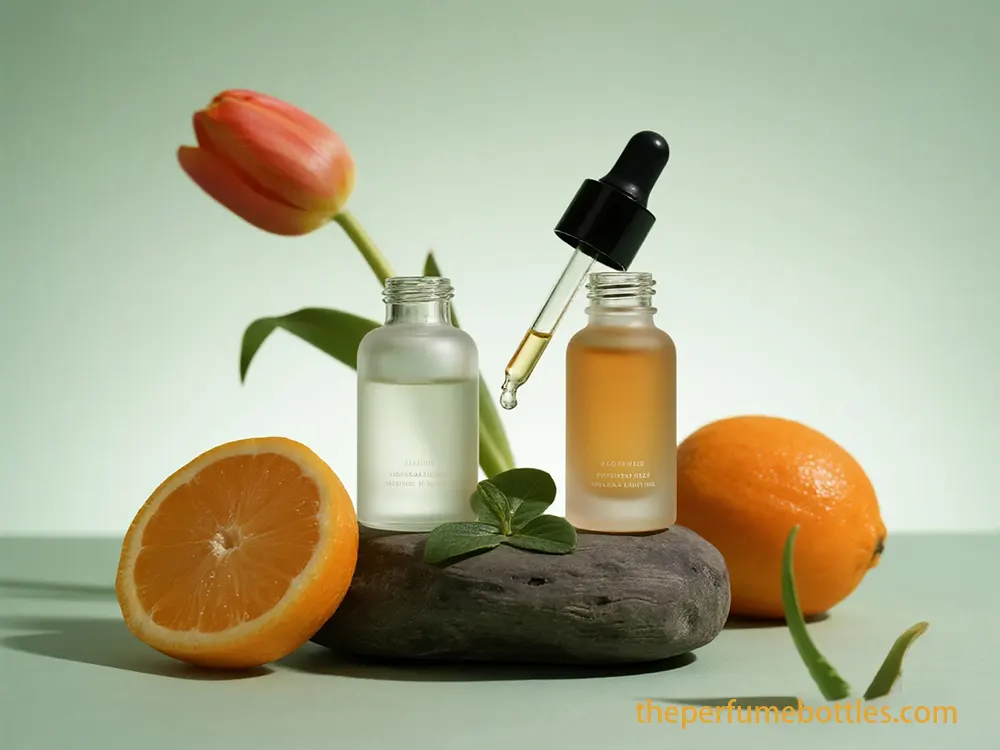 small glass dropper bottles