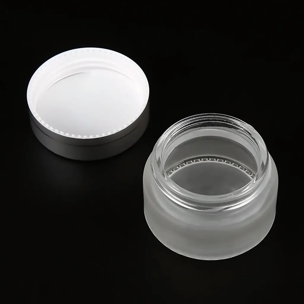 frosted glass cosmetic packaging containers
