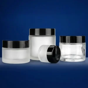 lotion glass jar & glass makeup jars